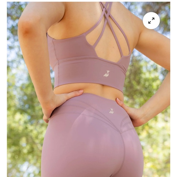 Mauve Sports Bra and Leggings Set - Picture 2 of 3